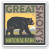 Great Smoky Mountain National Park| Bear Sticker (Voorkant)