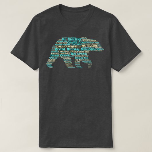 Great Smoky Mountains Bear  T-shirt (Design voorkant)