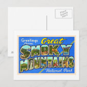 Great Smoky Mountains Carte postale Vintage (Devant / Derrière)