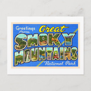 Great Smoky Mountains Carte postale Vintage