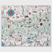 Great Smoky Mountains Map Revel Cadeaupapier (Vlak)