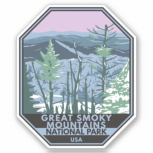 Great Smoky Mountains National Park Retro Sticker