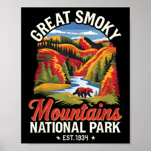 Great Smoky Mountains National Park Vintage Noord Poster