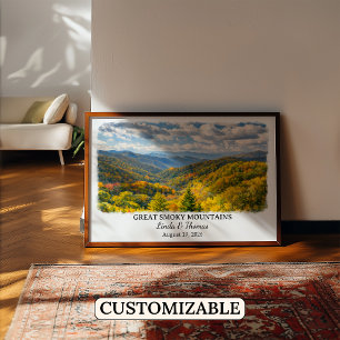 Great Smoky Mountains North Carolina Aquarel Poster