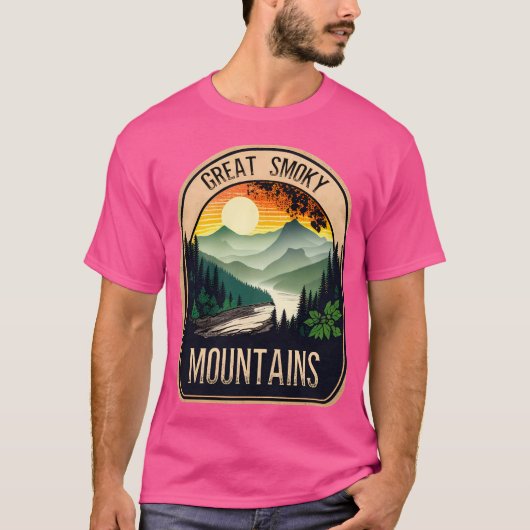 Great Smoky Mountains Ontwerp Actief T-shirt (Voorkant)
