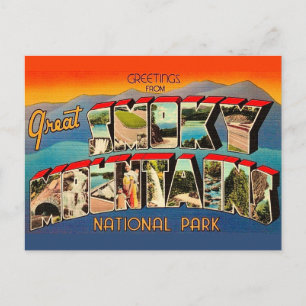 Great Smoky Mountains Park Retro Ansichtkaart Briefkaart