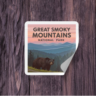 Great Smoky Mountains Park Vierkante Sticker