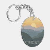  Great Smoky Mountains zonsondergang Sleutelhanger (Voorkant Links)