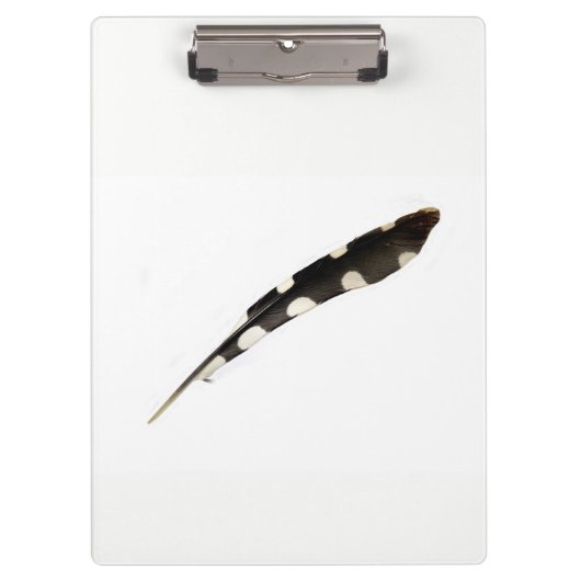 Great Spotted Woodpecker Feather Clipboard Klembord (Voorkant)