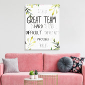 Great Team thank you gift Amazing Team Canvas Afdruk (Insitu (Woonkamer))