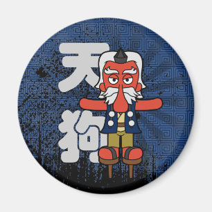 Great Tengu Yokai Grunge Magneet