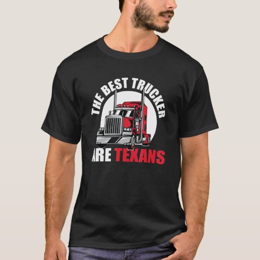Great Texan Trucker Gezegde Longhorn Texas Truck D T-shirt (Voorkant)