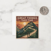Great Things Take Time Notitiekaartje (Voorkant / Achterkant in situ)