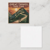 Great Things Take Time Notitiekaartje (Voorkant / Achterkant)