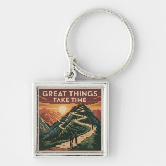 Great Things Take Time Sleutelhanger (Voorkant)