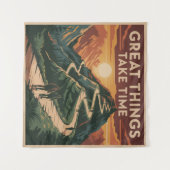 Great Things Take Time Wandkleed (Voorkant (horizontaal))