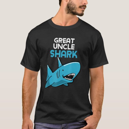 Great Uncle Shark Funny Family T-shirt (Voorkant)