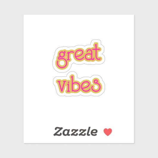 Great Vibes Contour Sticker (Vel)