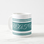 Great Vibes Green Luxe doublure Mug. tasse de café (Devant gauche)