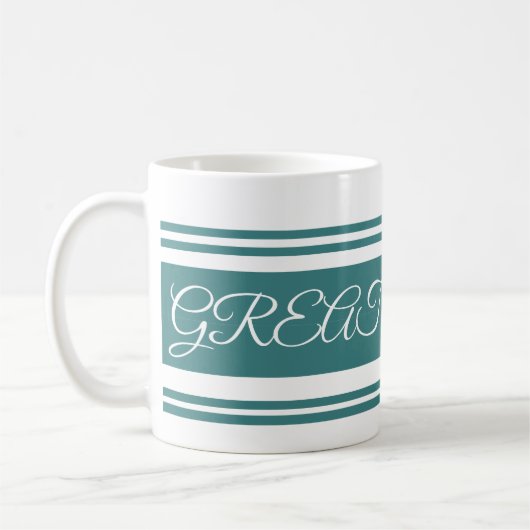 Great Vibes Green Luxe doublure Mug. tasse de café (Gauche)