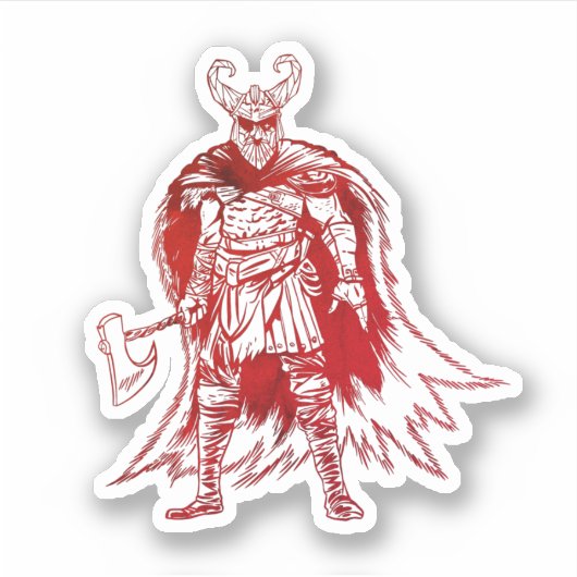 Great Viking Warrior Sticker (Voorkant)