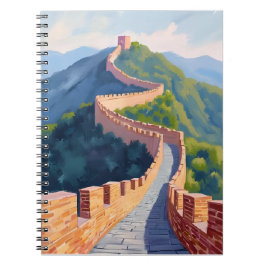 Great Wall of China Painting Watercolor  Notitieboek