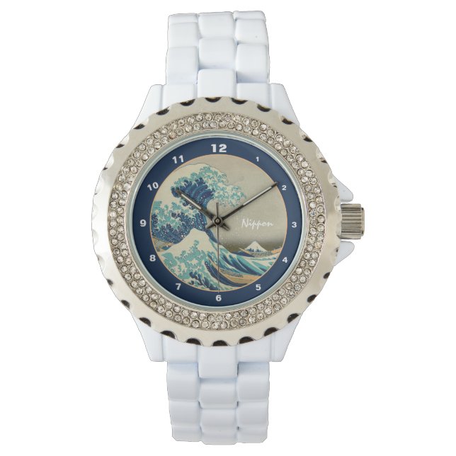 Great Wave au large de Kanagawa & Japonaise montre (devant)