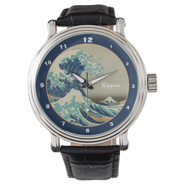 Great Wave au large de Kanagawa & Japonaise montre (devant)