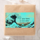 GREAT WAVE Blue White Etiket (Insitu)