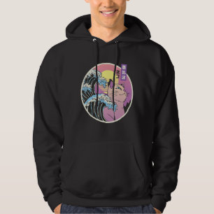 Great Wave Cat Art Mashup Japanse dampgolf Retro Hoodie