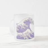 Great Wave frosted glass mok - paarse (Voorkant links)