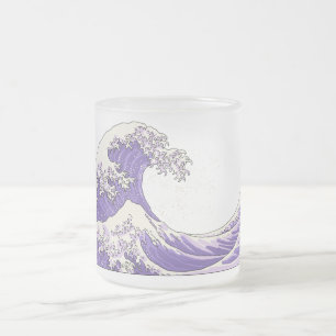 Great Wave frosted glass mok - paarse