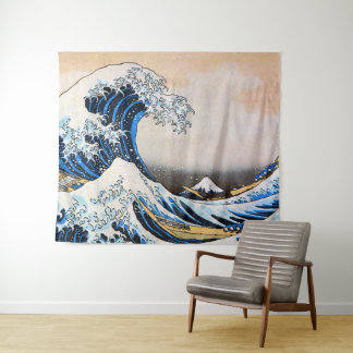 Great Wave, Hokusai, Ukiyo-e Wandkleed