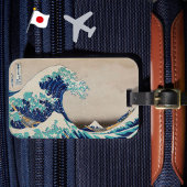 "Great Wave" Japanse kunst Hokusai Elegant Bagagelabel