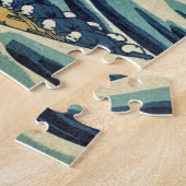 Great Wave Kanagawa Illustratie Japans Legpuzzel (Zijkant)