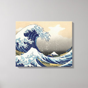 Great Wave Kanagawa Japans schilderen Canvas Afdruk