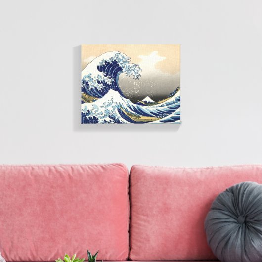 Great Wave Kanagawa Japans schilderen Canvas Afdruk (Insitu (Woonkamer))