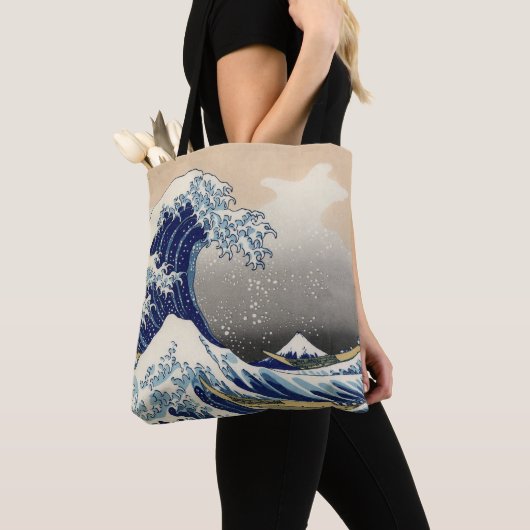 Great Wave Kanagawa Japans schilderen Draagtas (Dichtbij)