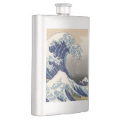 Great Wave Kanagawa Japans schilderen Heupfles (Rechts)