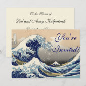 Great Wave Kanagawa Japans schilderen Kaart (Voorkant / Achterkant)