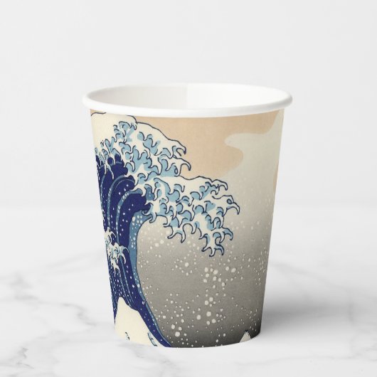 Great Wave Kanagawa Japans schilderen Papieren Bekers (Links)
