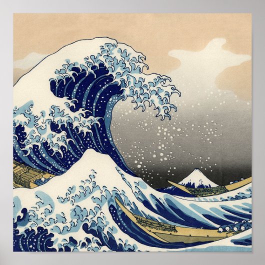 Great Wave Kanagawa Japans schilderen Poster (Voorkant)