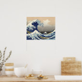 Great Wave Kanagawa Japans schilderen Poster (Keuken)