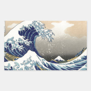 Great Wave Kanagawa Japans schilderen Rechthoekige Sticker