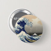 Great Wave Kanagawa Japans schilderen Ronde Button 5,7 Cm (Voorkant /achterkant)