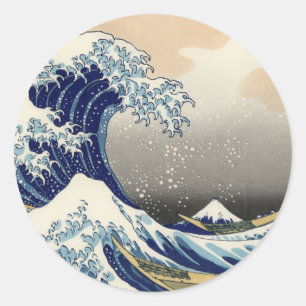 Great Wave Kanagawa Japans schilderen Ronde Sticker