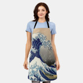 Great Wave Kanagawa Japans schilderen Schort (Gedragen)
