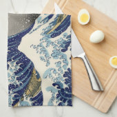 Great Wave Kanagawa Japans schilderen Theedoek (Quarter Fold)