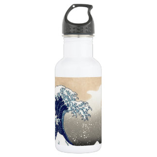 Great Wave Kanagawa Japans schilderen Waterfles