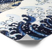 Great Wave langs Kanagawa Hokusai Poster (Hoek)
